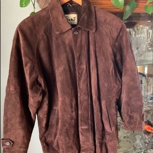 Gianti suede leather 3/4 length duster coat XL